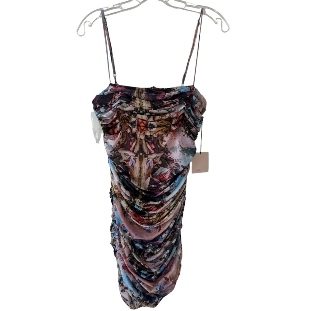 NWT Superdown pink Mariana Ruched Bodycon Dress medium